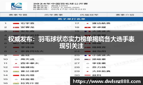 权威发布：羽毛球状态实力榜单揭晓各大选手表现引关注